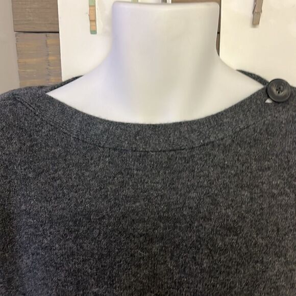 Madewell Heather Gray Merino Wool Pullover Sweater Dress w/ Button Accent-Medium - Picture 5 of 16